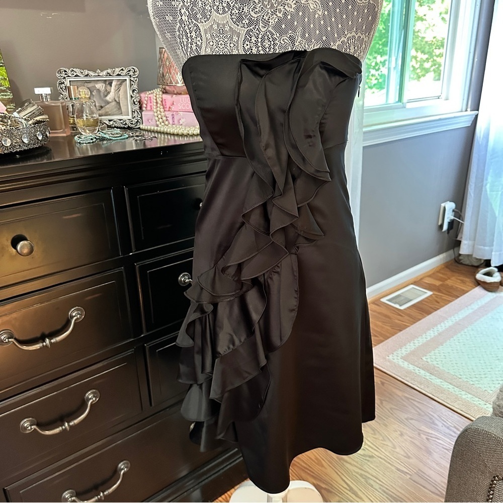 The Limited Event Black Strapless Ruffle Cocktail Dress Women’s 2 – Formal LBD - Picture 2 of 16